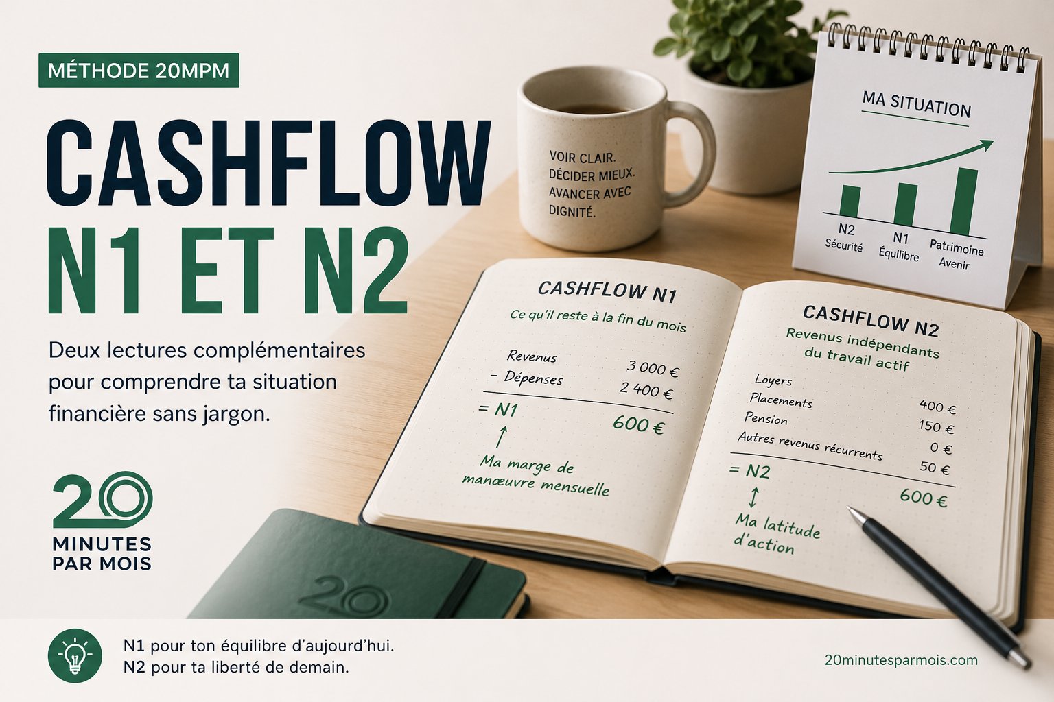 Deux niveaux de lecture du cashflow personnel dans la méthode 20MPM